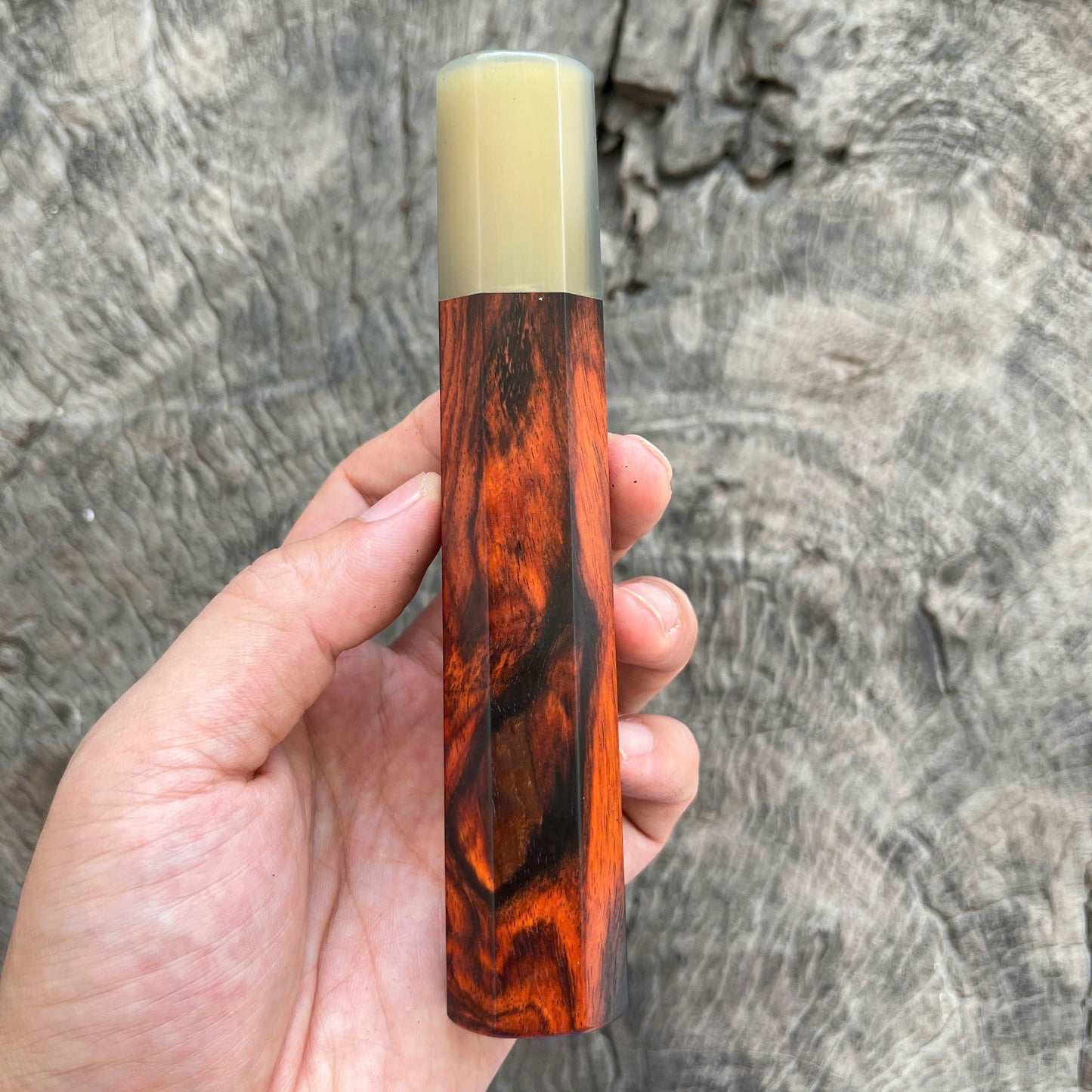 I - 31 Siamese Rosewood Wa handle, Marble horn Ferrule, 145 mm