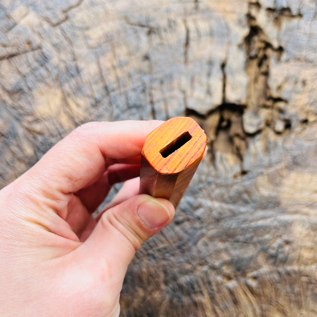 I- Mono Curly Orange Rosewood Wa handle - 135mm