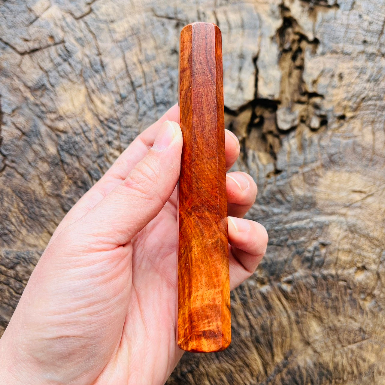 I- Mono Curly Orange Rosewood Wa handle - 135mm