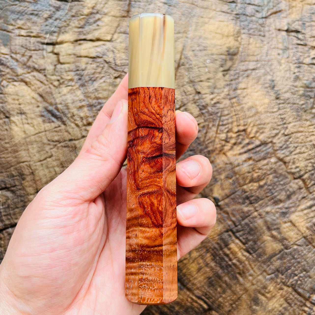 I- Special Rosewood handle with white horn ferrule - 140mm