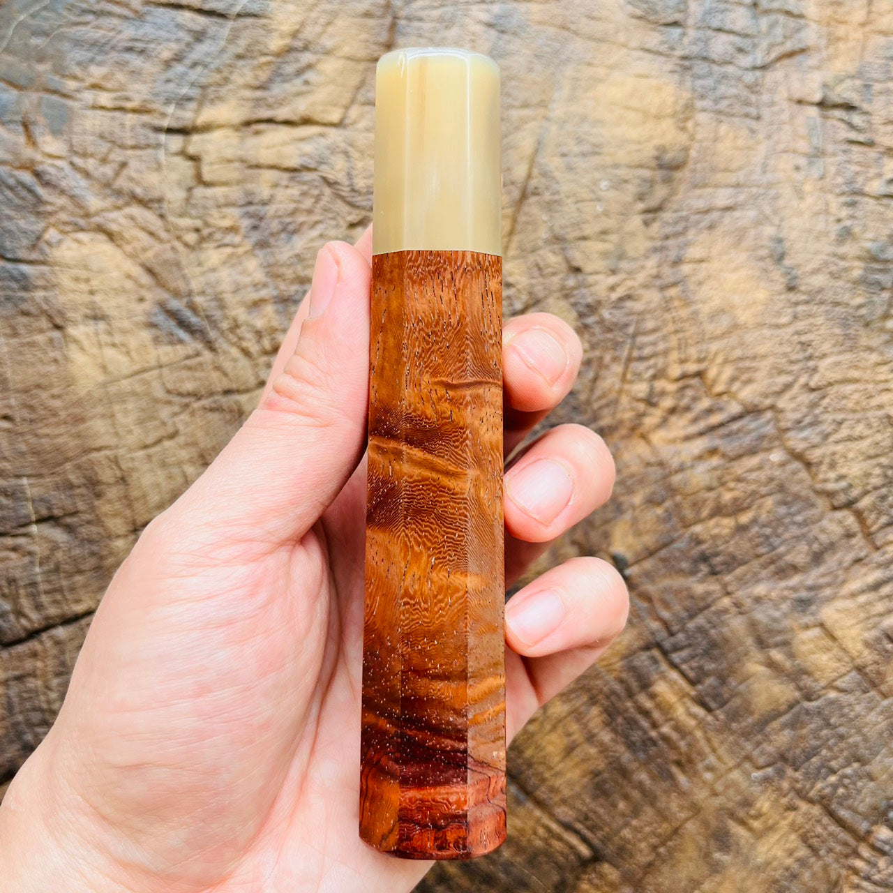 I- Special Rosewood handle with white horn ferrule - 140mm