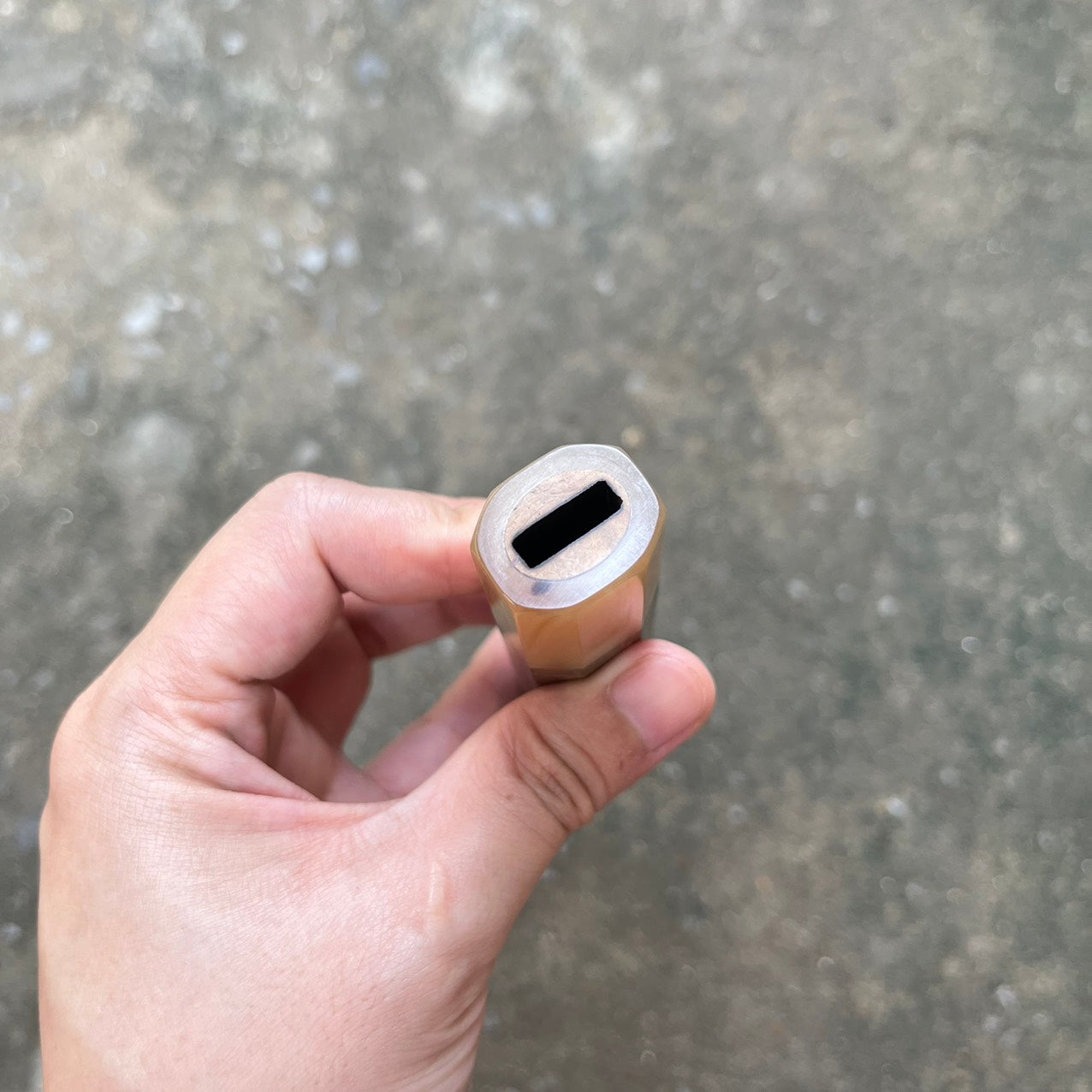 I- Special Burl Ebony with marble horn ferrule 140mm