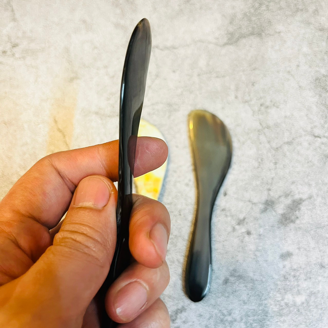 Set of 3- Horn Butter spoon/ice cream spoon