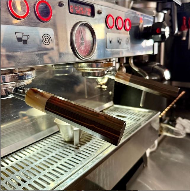 Custom Wooden Portafilter Handle, Buffalo Horn Ferrule | Twisted or  | Tapering - a stylish Espresso portafilter handle replacement