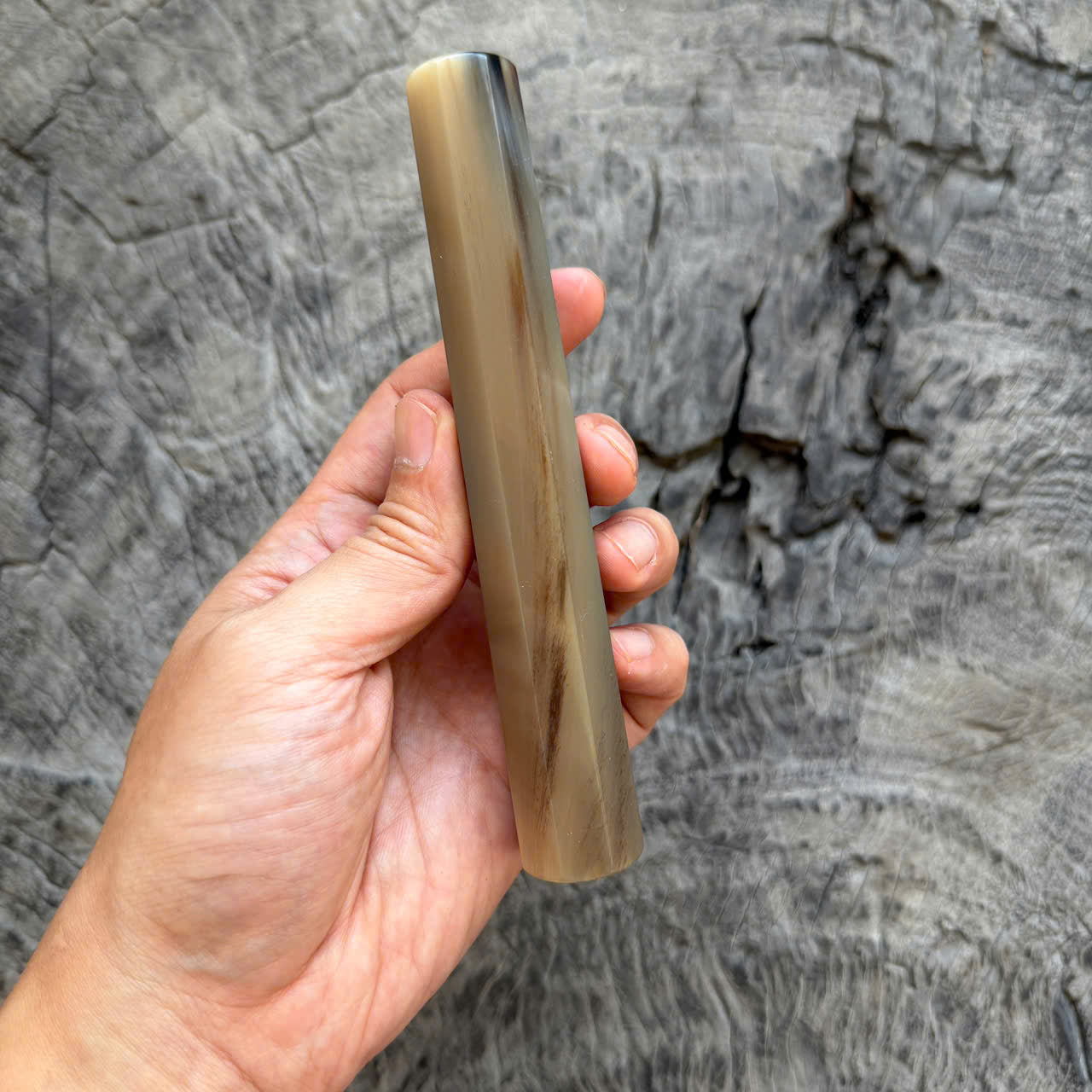 I - 12 Full White Horn Wa handle, Mono, 145 mm handle
