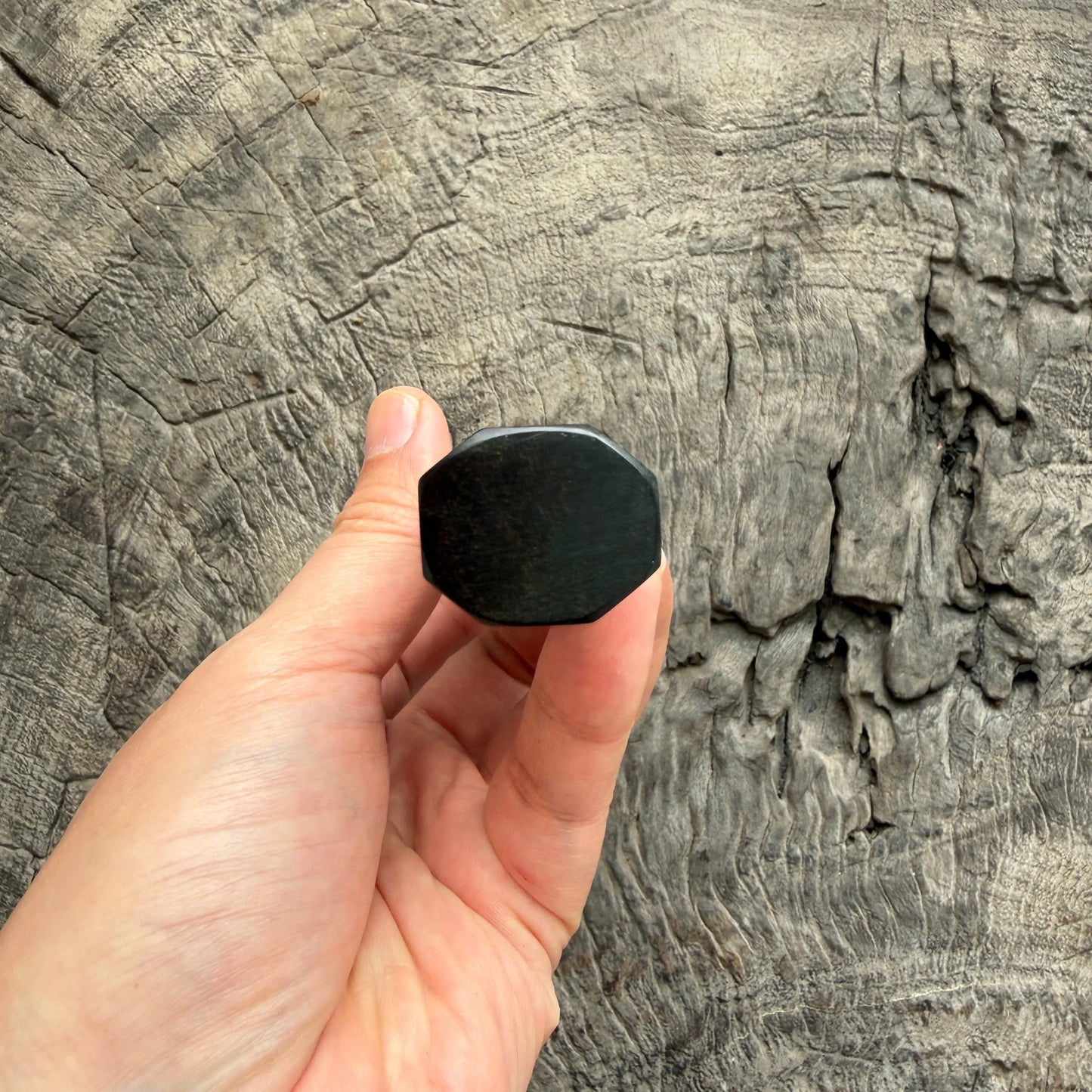 I- 5 Black Ebony Wa handle, Nice Black Horn ferrule for Yana 240-270-300, 145mm handle (Copy)