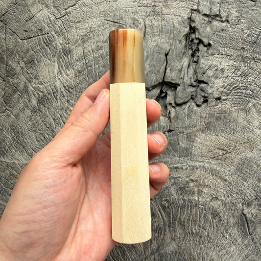 I - 2 White Maple Wa handle, Marble horn ferrule, Slim Shape -  140 mm