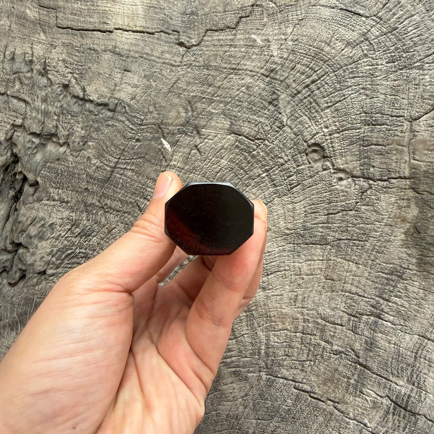 I -  23 Siamese Rosewood Wa handle, Marble horn ferrule- 145 mm