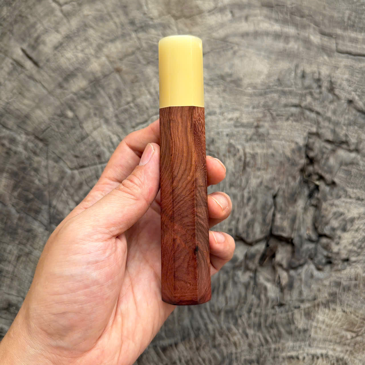 I -2 Dark Rosewood  Wa handle,  White Horn Ferrule , 140mm handle