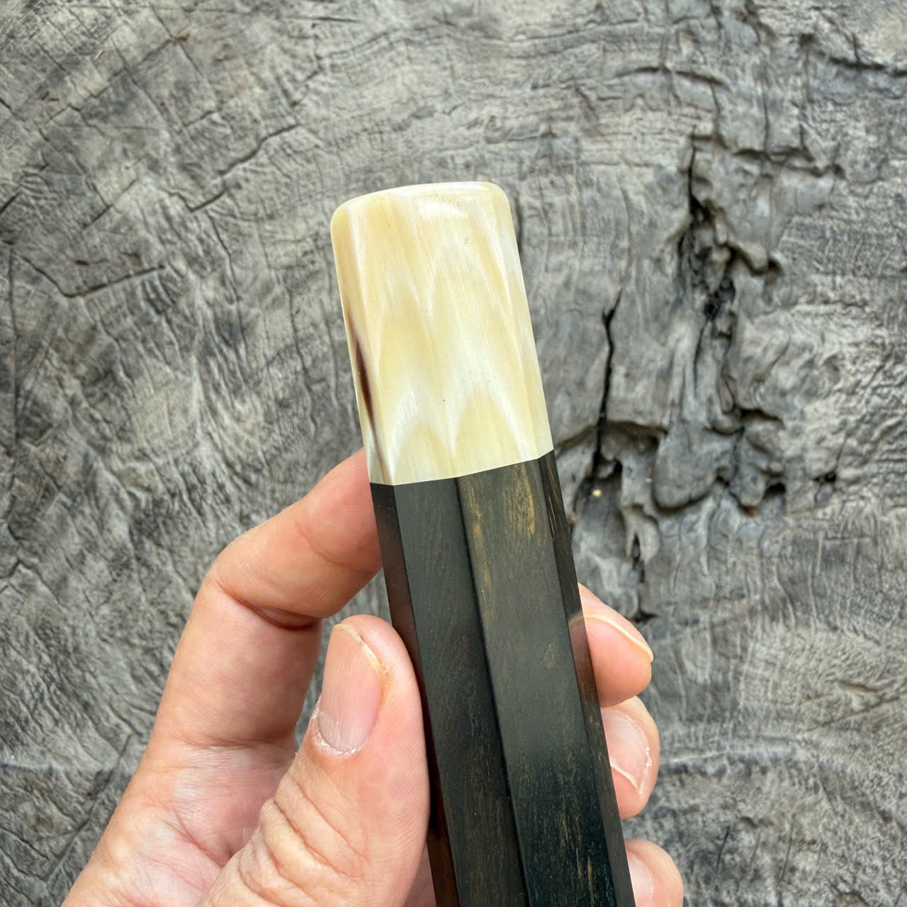 I - 20 Cool Ebony Wa Handle, Cream Horn Ferrule- 140mm