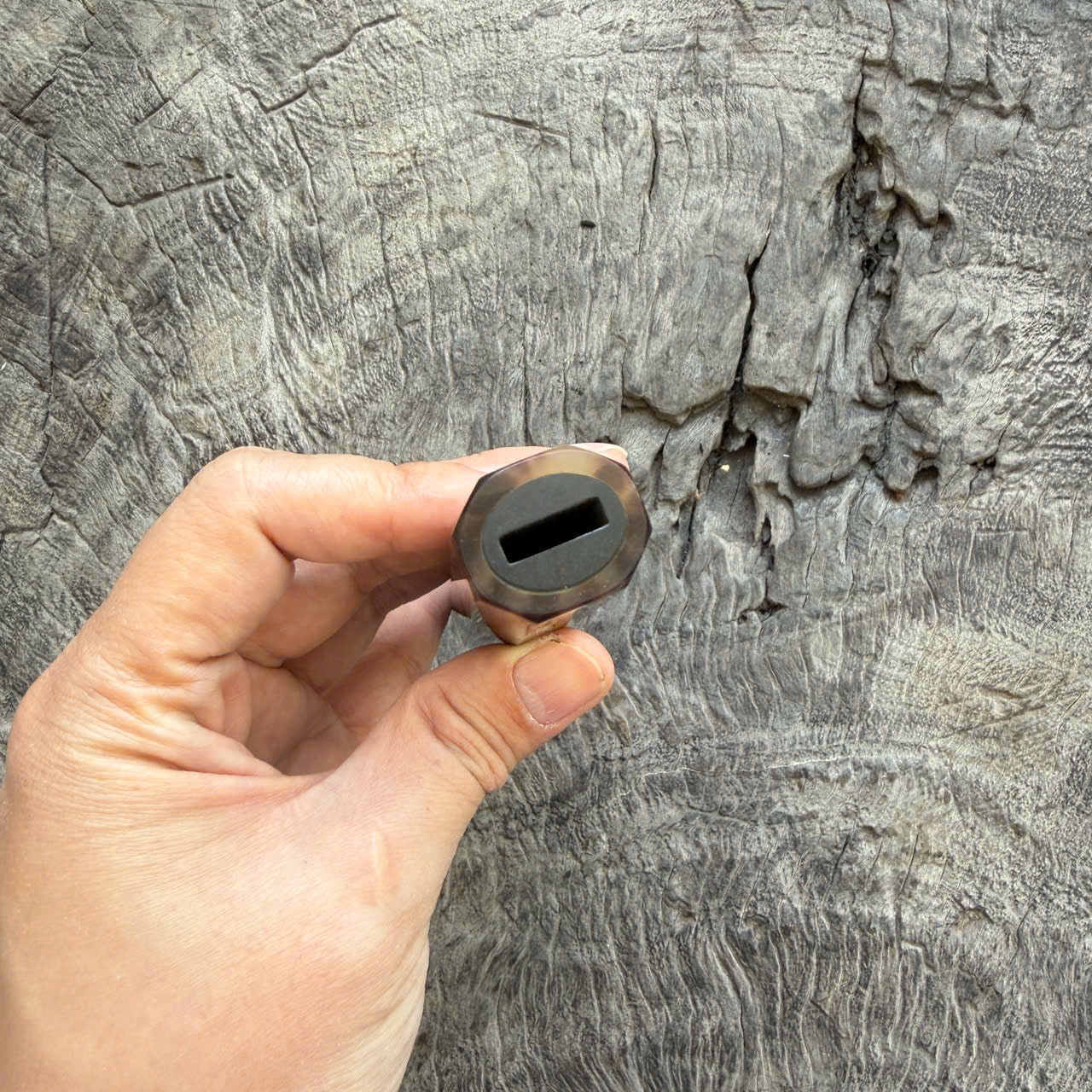 I -24 Ebony Wa handle, Marble Horn Ferrule - 140mm