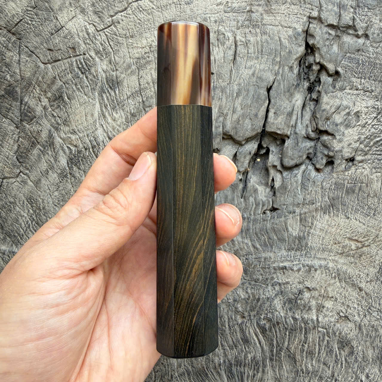 I -24 Ebony Wa handle, Marble Horn Ferrule - 140mm