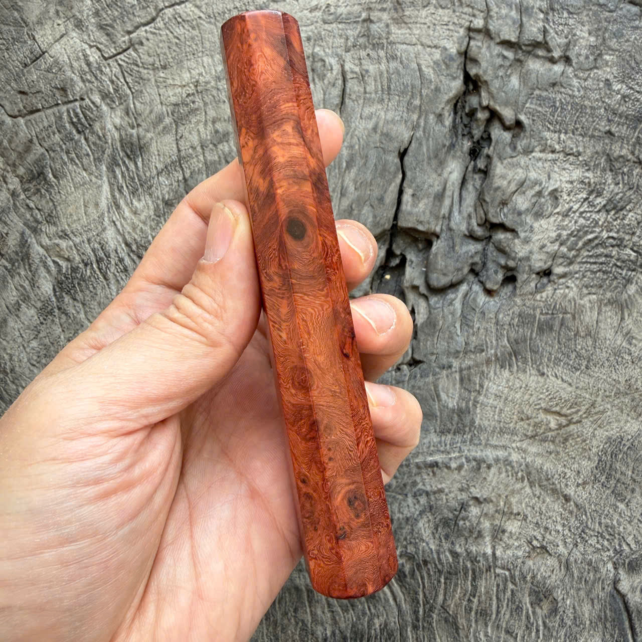 I- 6 Red Amboyna Burl Wa handle, Mono 135mm