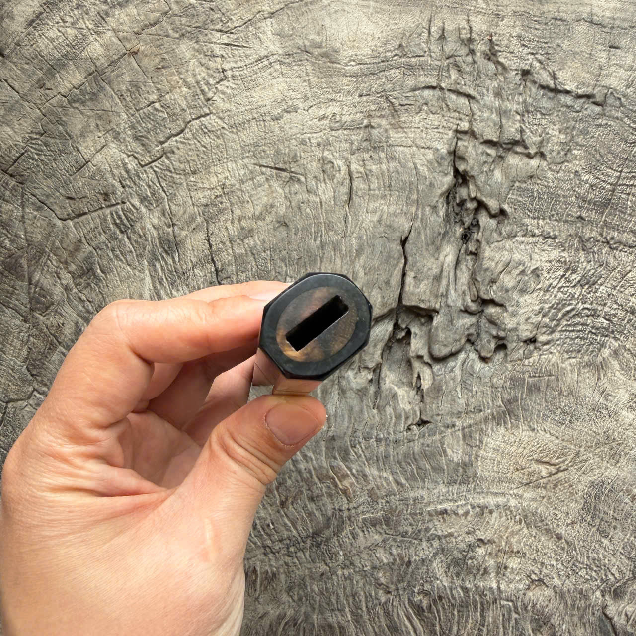 I - 21 Rare Siamese Rosewood Wa handle, Black Horn ferrule - 145 mm