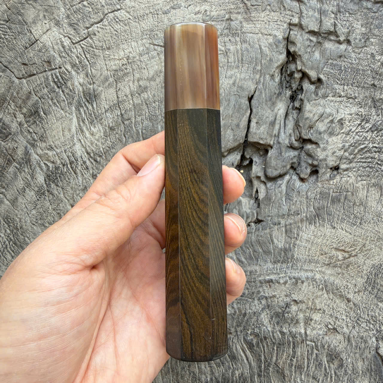 I -27 Ebony Wa handle, Marble Horn Ferrule - 140mm