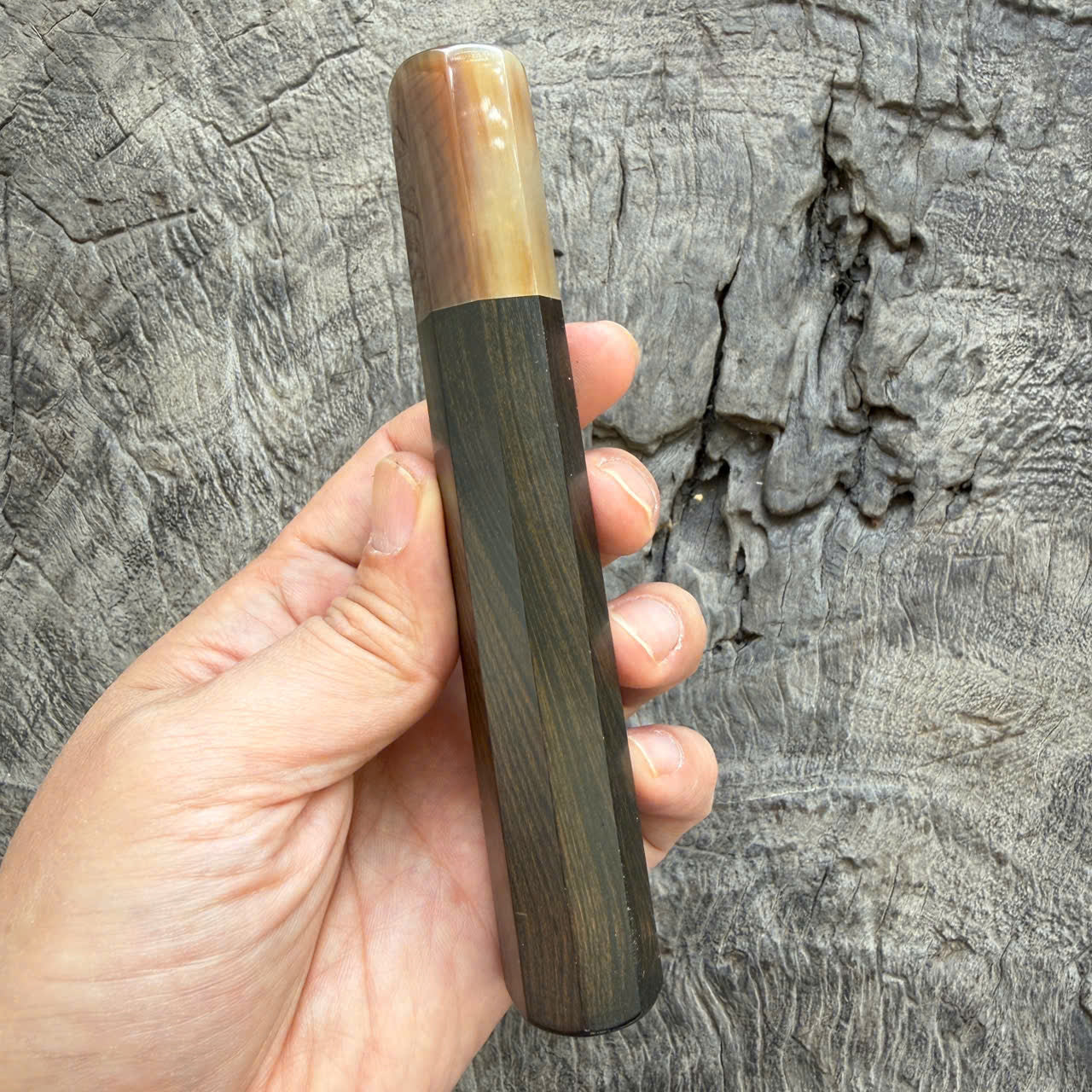 I -27 Ebony Wa handle, Marble Horn Ferrule - 140mm