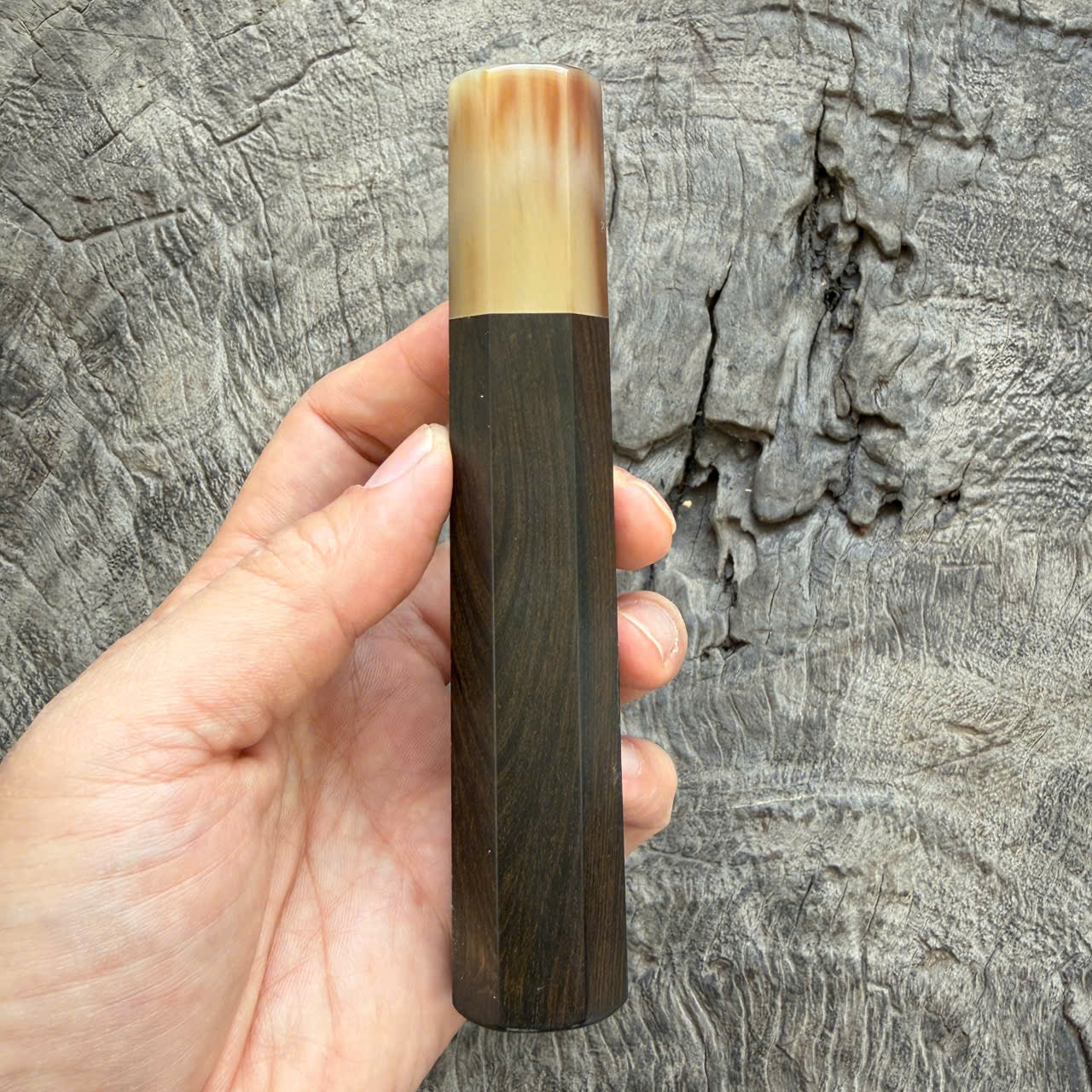 I -27 Ebony Wa handle, Marble Horn Ferrule - 140mm