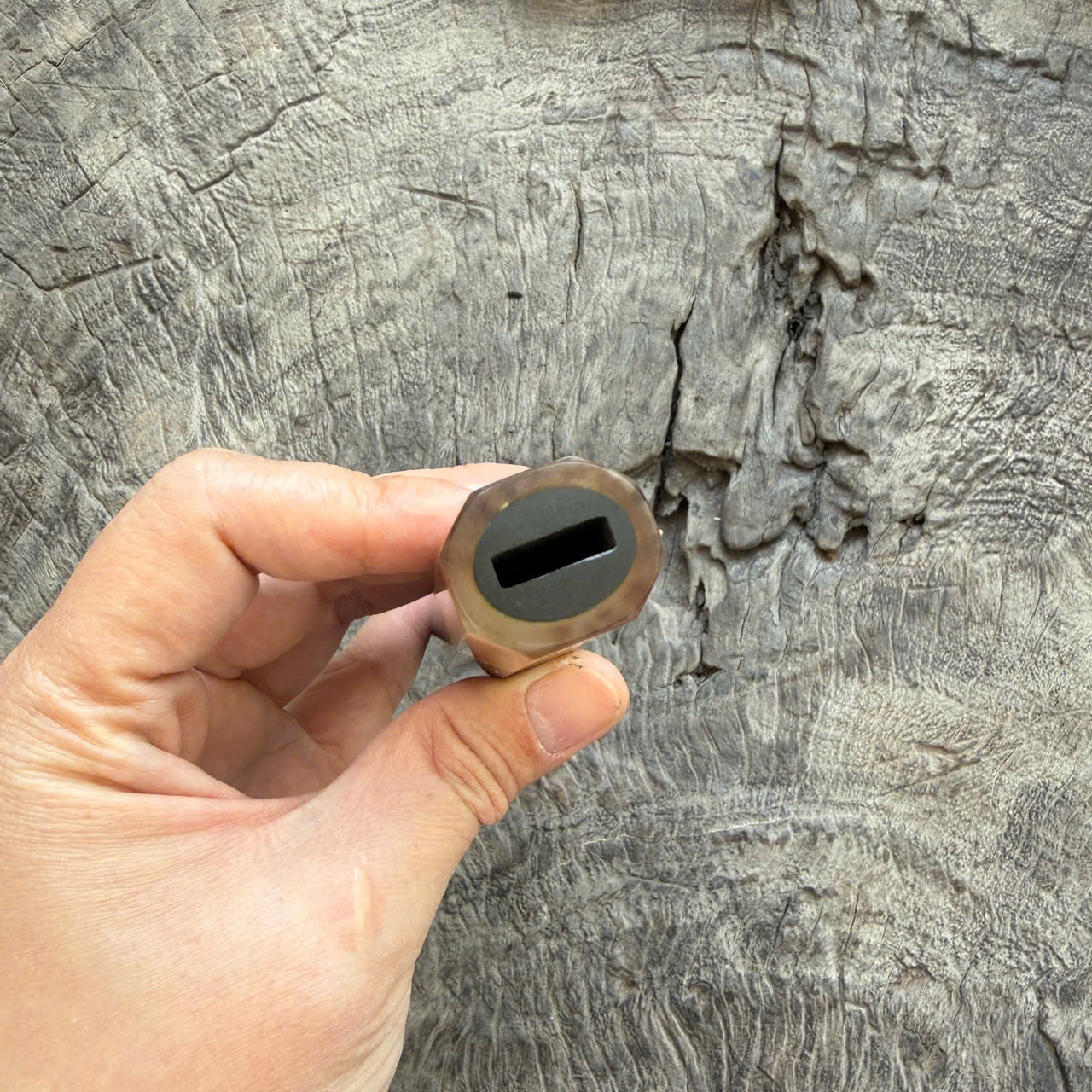 I -27 Ebony Wa handle, Marble Horn Ferrule - 140mm