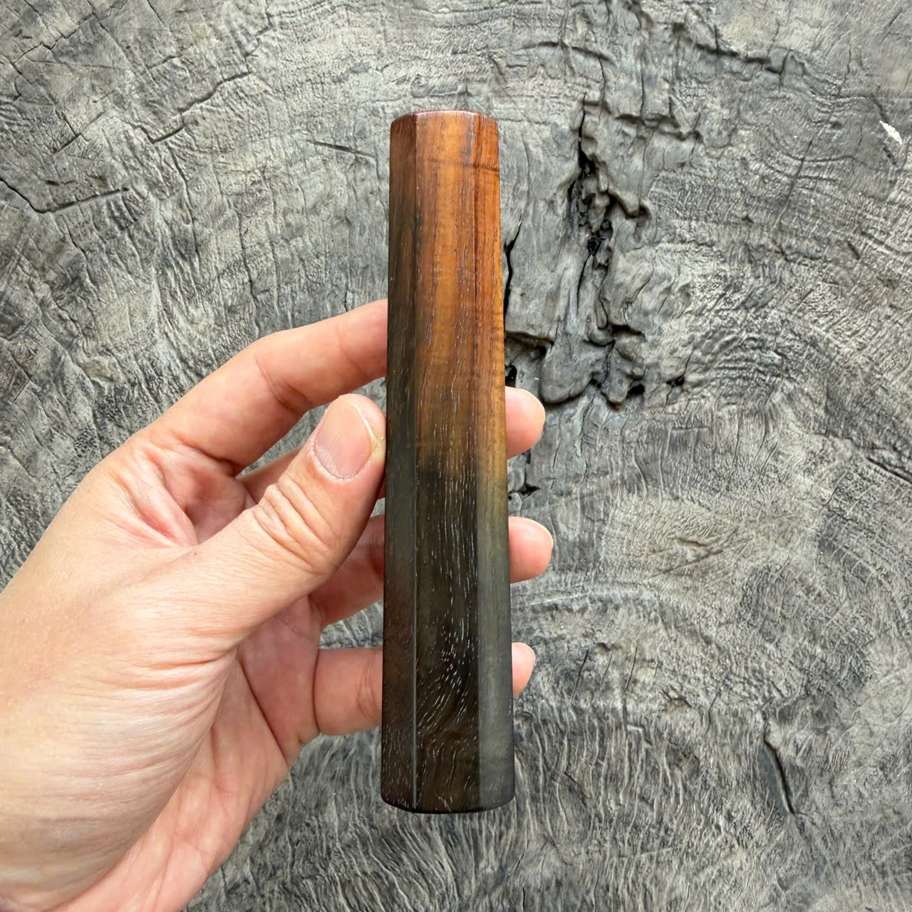 I- 2 Cool Curly Two Ton Siamese Rosewood Wa handle, Mono - 135mm