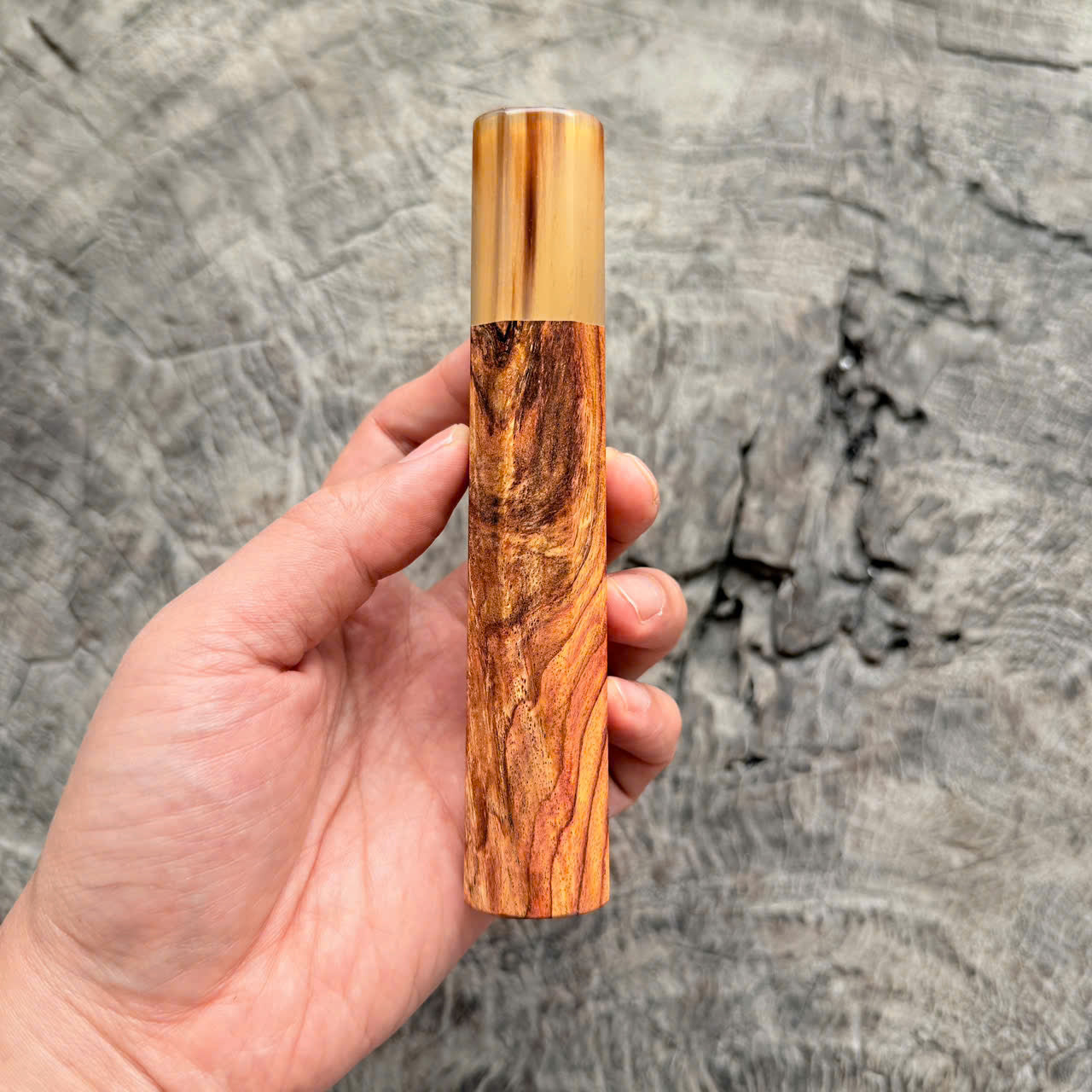 I - 10 Huanghuali wood Wa handle , Marble horn Ferrule , 140mm handle