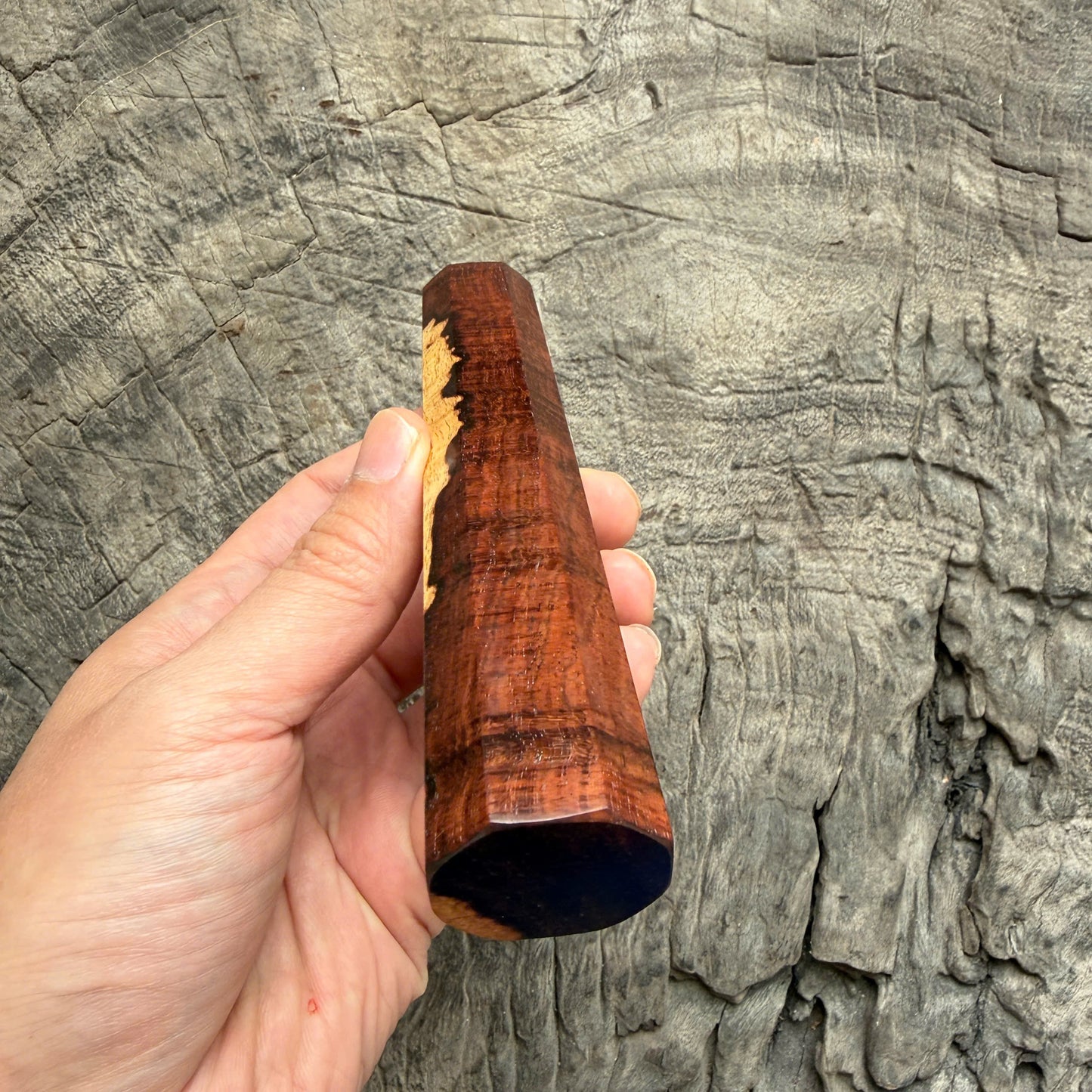 I -  2 Two Tone Curly Siamese Rosewood Wa handle,Mono - 145 mm