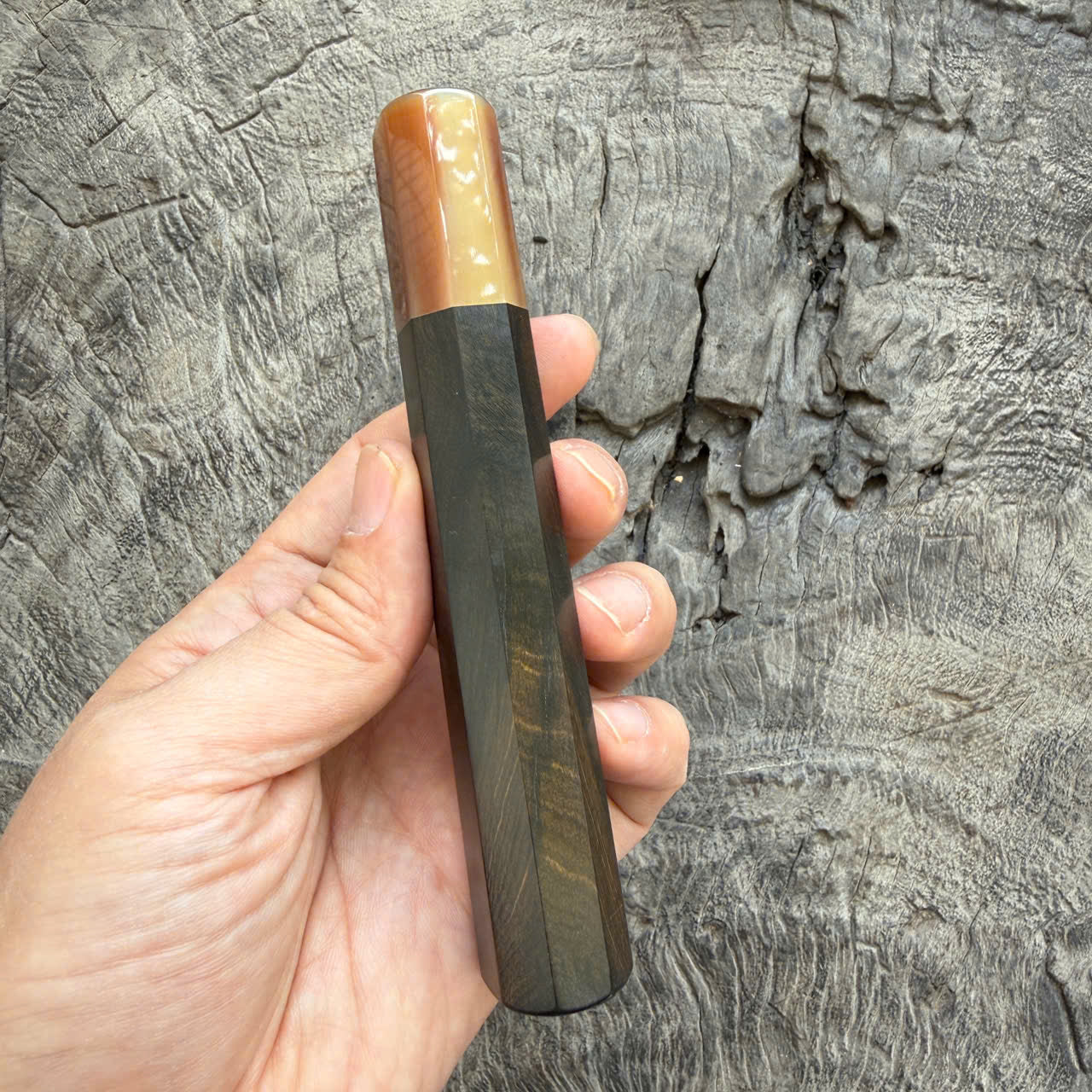 I- 28 Ebony Wa handle, Marble horn Ferrule - 135mm