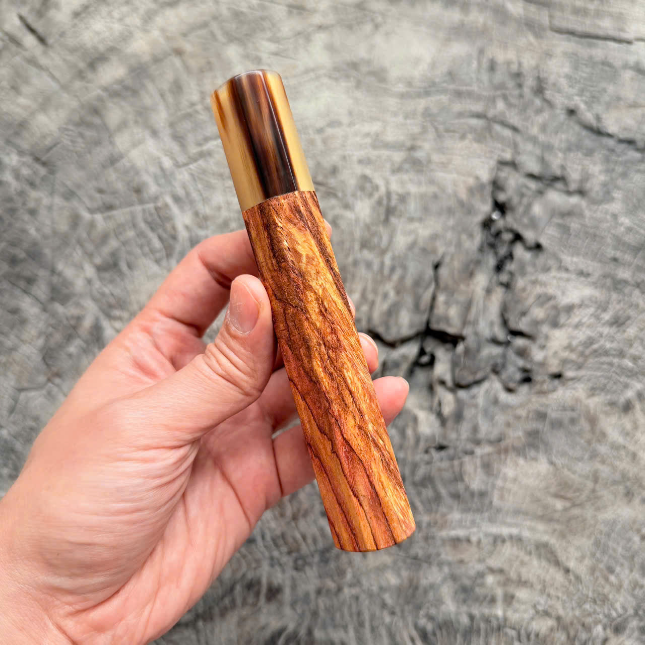 I - 10 Huanghuali wood Wa handle , Marble horn Ferrule , 140mm handle