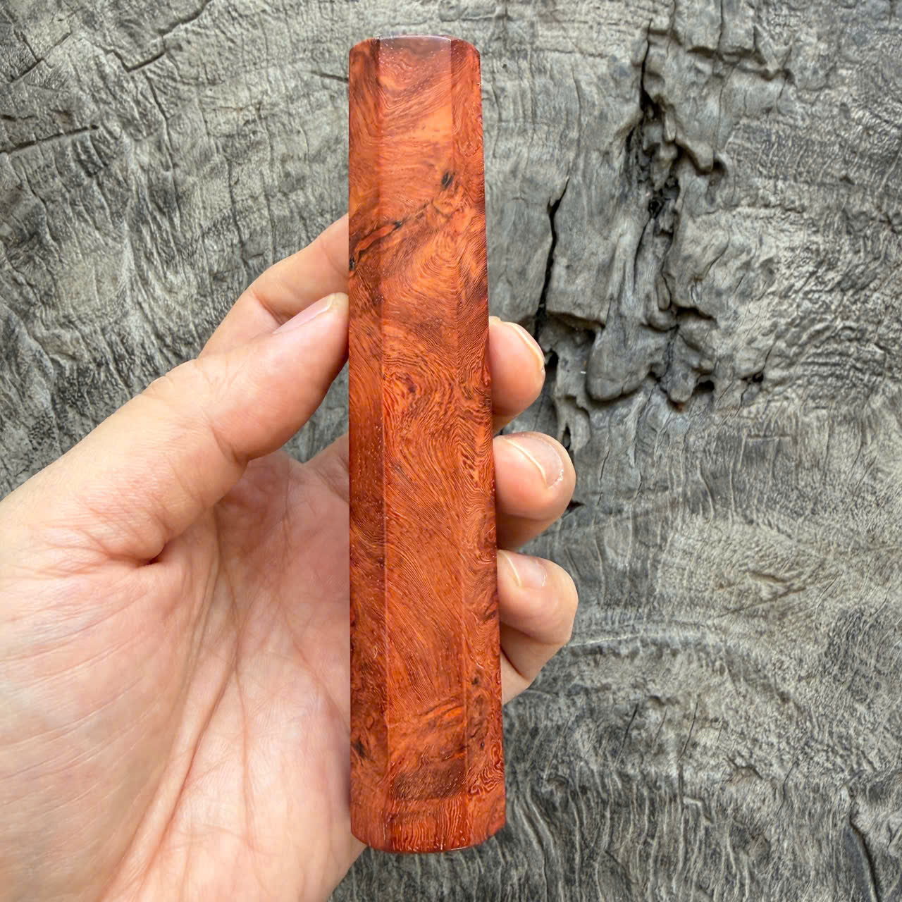 I- 6 Red Amboyna Burl Wa handle, Mono 135mm
