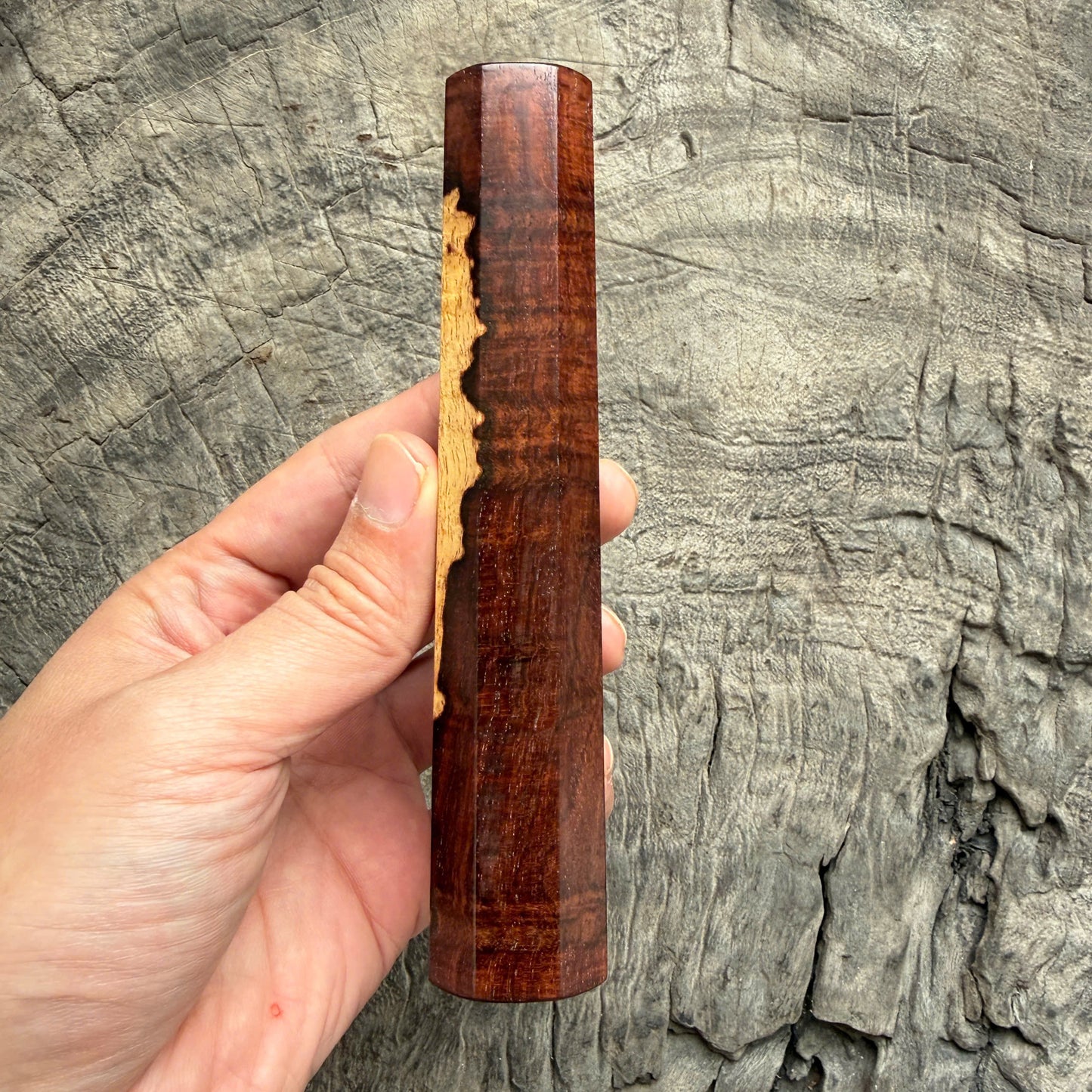 I -  2 Two Tone Curly Siamese Rosewood Wa handle,Mono - 145 mm