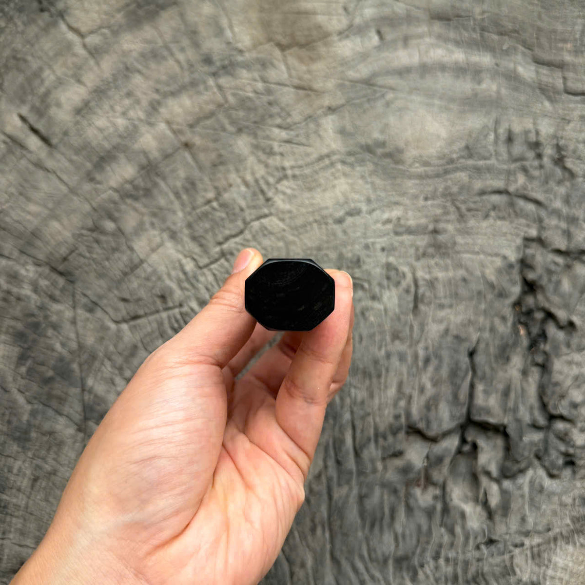 I - 5 Nice Ebony Wa handle, Marble horn ferrule, 140mm