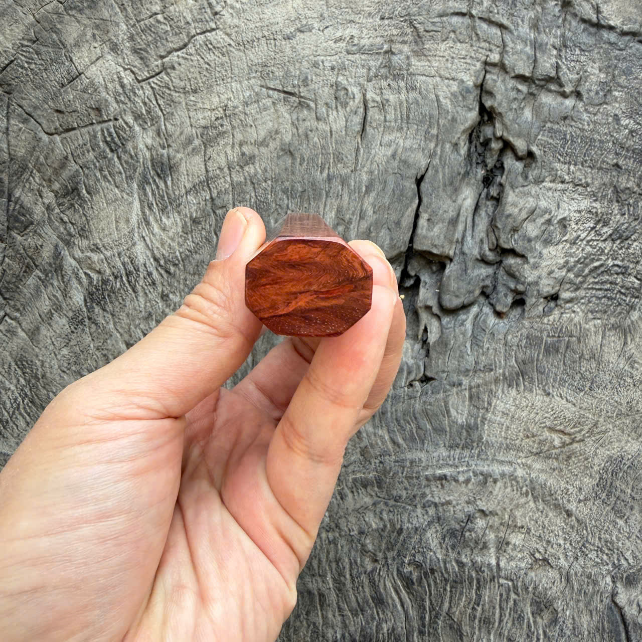 I- 6 Red Amboyna Burl Wa handle, Mono 135mm