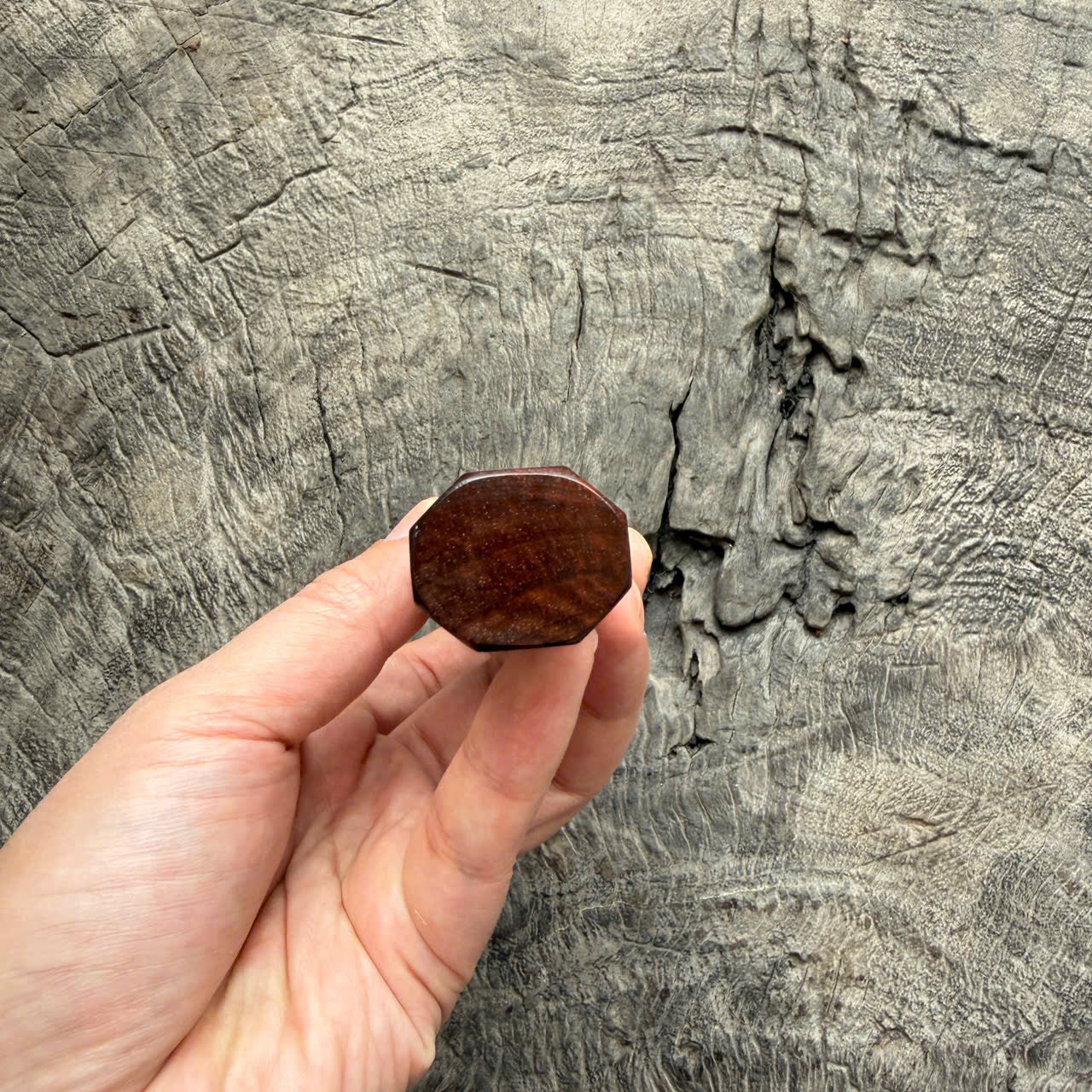 I - 29 Curly Siamese Rosewood Wa handle, Black Horn Ferrule- 145 mm