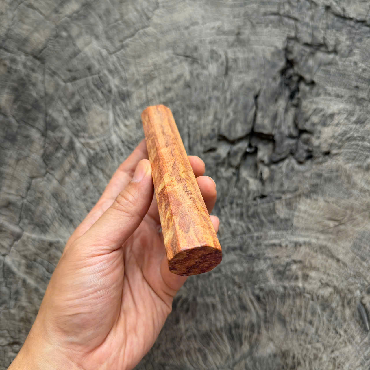 I- Rare Cool Huanghuali wood Wa handle, Mono, 135mm handle