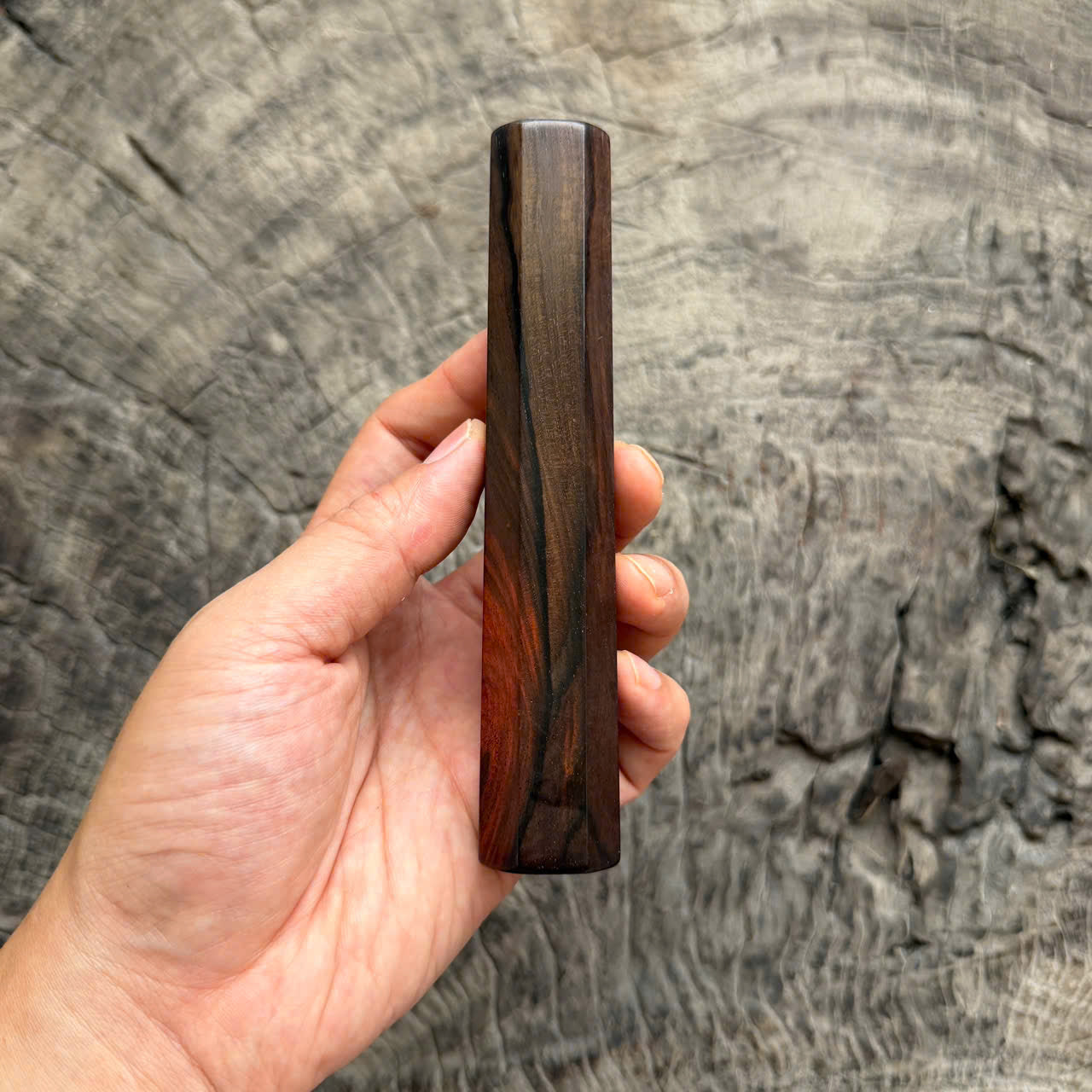 I - Black Red Siamese Rosewood Wa handle, Mono, 145 mm handle