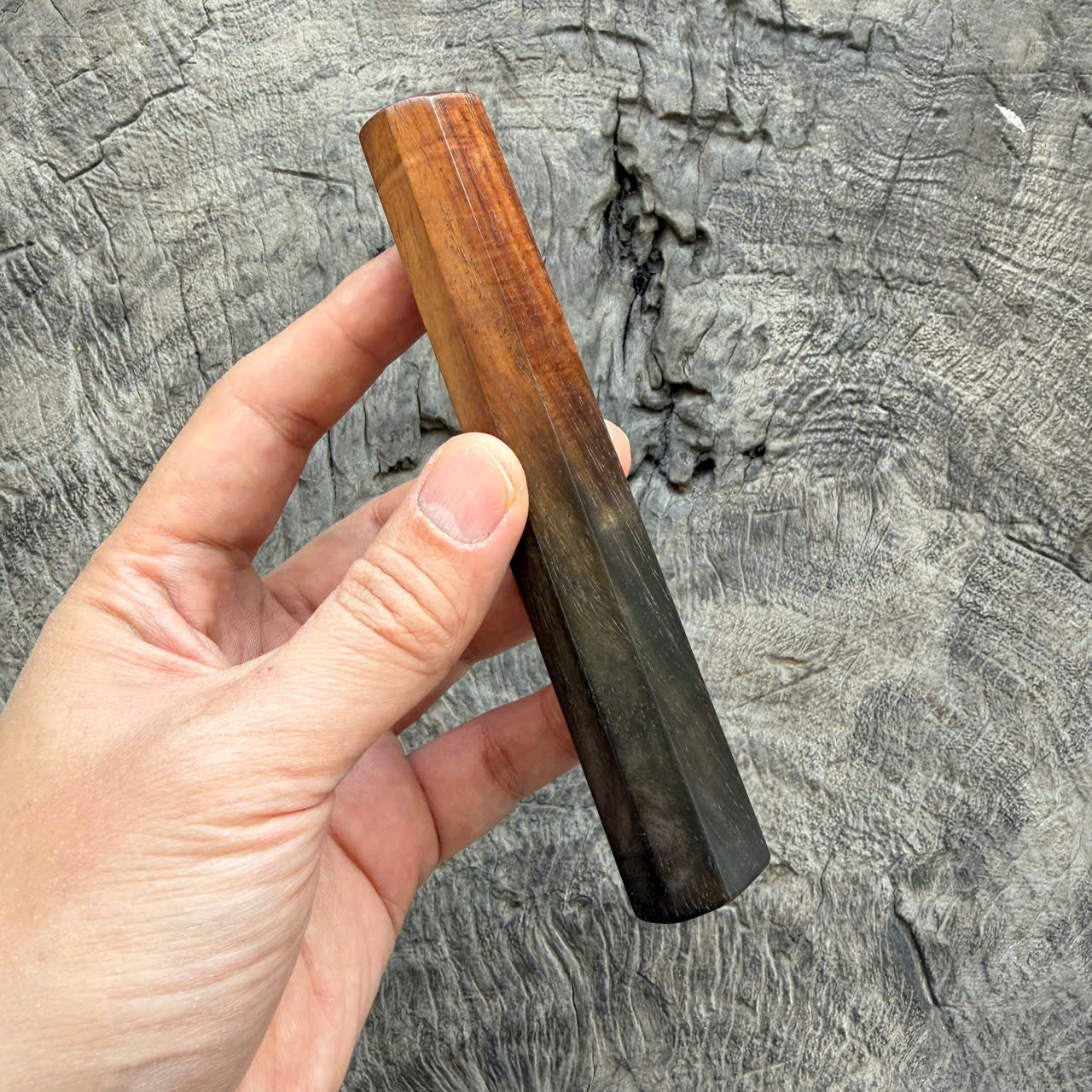 I- 2 Cool Curly Two Ton Siamese Rosewood Wa handle, Mono - 135mm