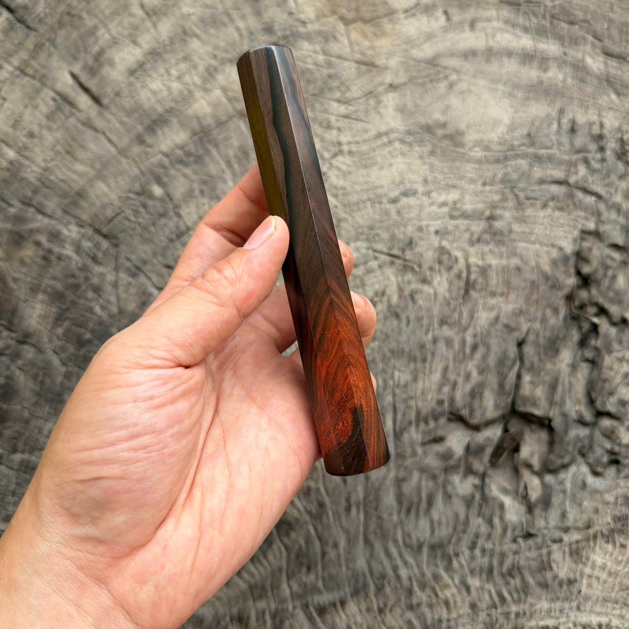 I - Black Red Siamese Rosewood Wa handle, Mono, 145 mm handle
