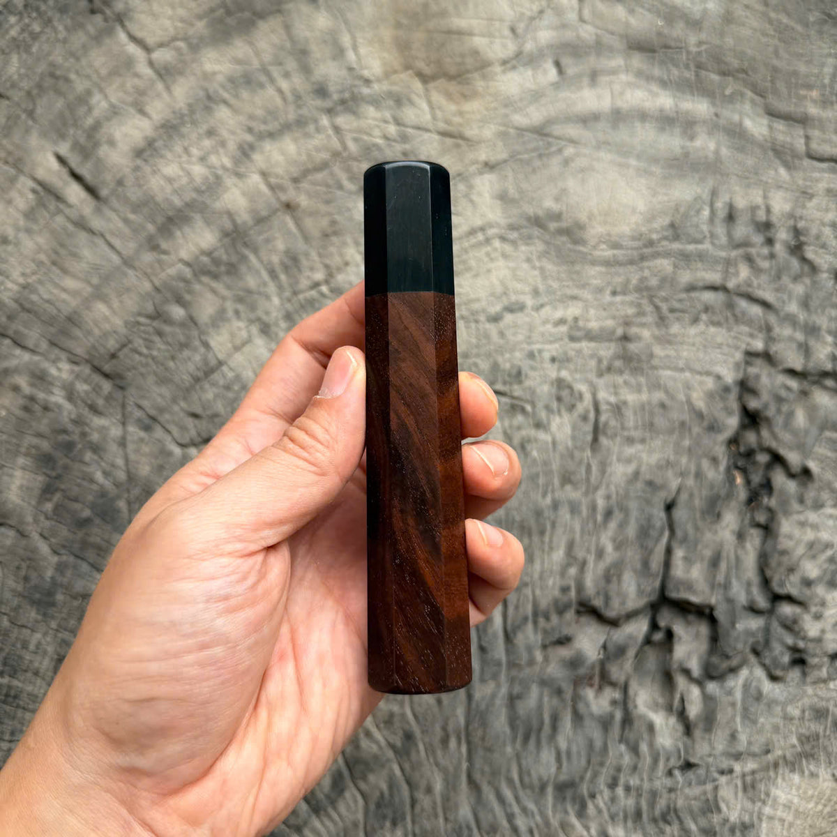 I - 55 Siamese Rosewood Wa handle, Black horn ferrule, 130mm handle