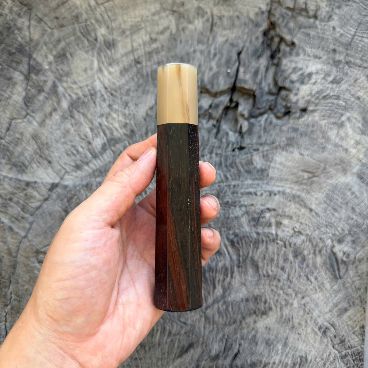 I - 68 Siamaese Rosewood Wa handle,  White Horn Ferrule, 145 mm handle