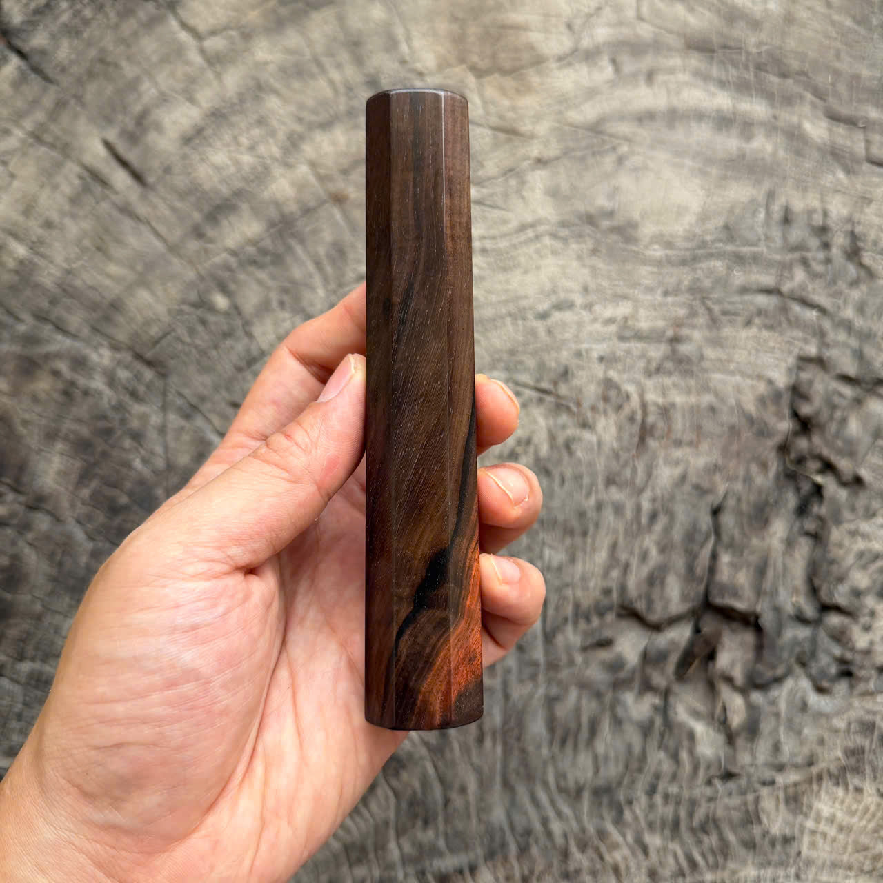I - Black Red Siamese Rosewood Wa handle, Mono, 145 mm handle