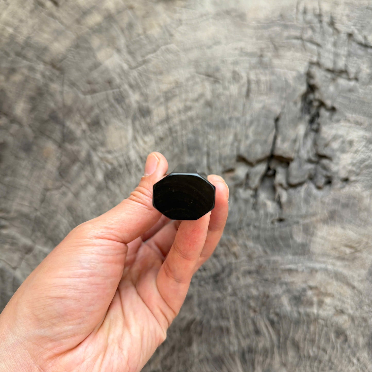 I - 2 Ebony Grained Wa handle, Marble horn, Slim Shape -  140 mm