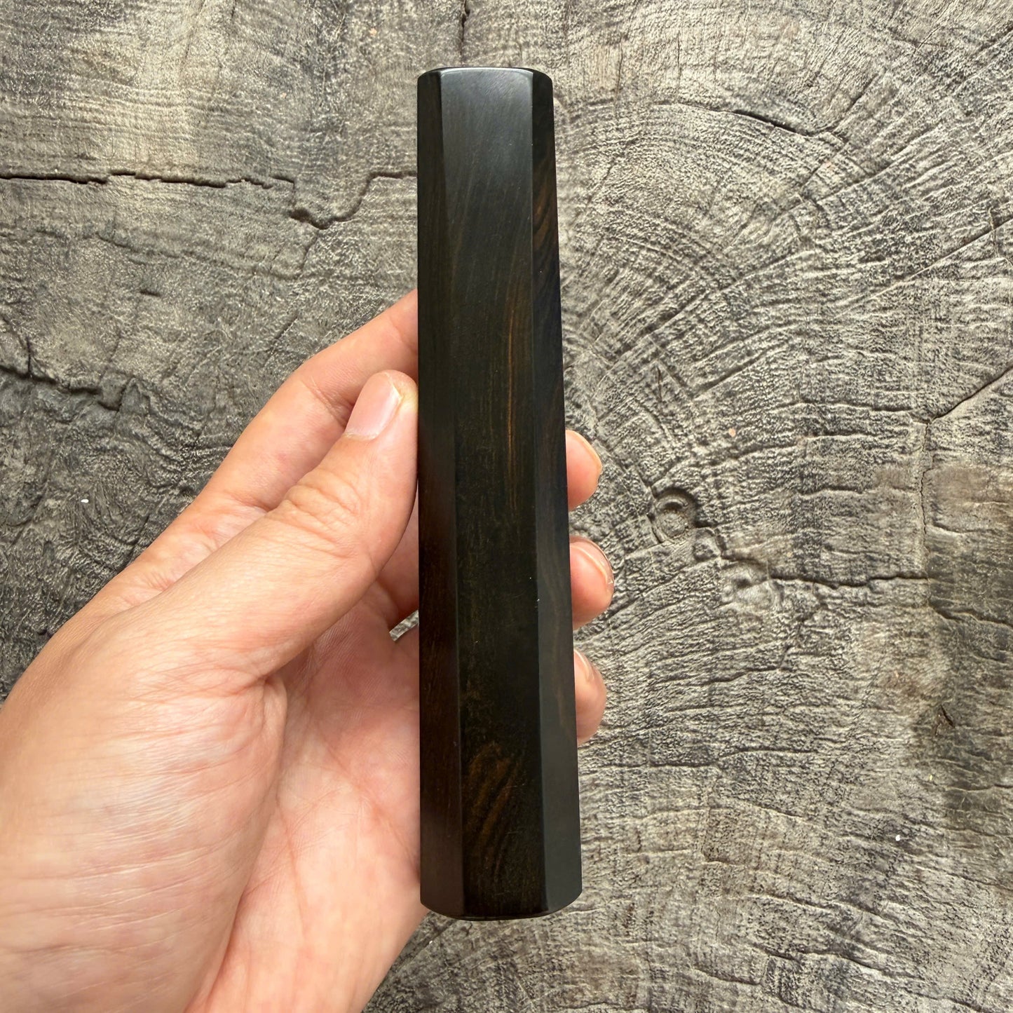 I - 23 Mun Ebony wood wa handle, Mono, Slim head - 140mm