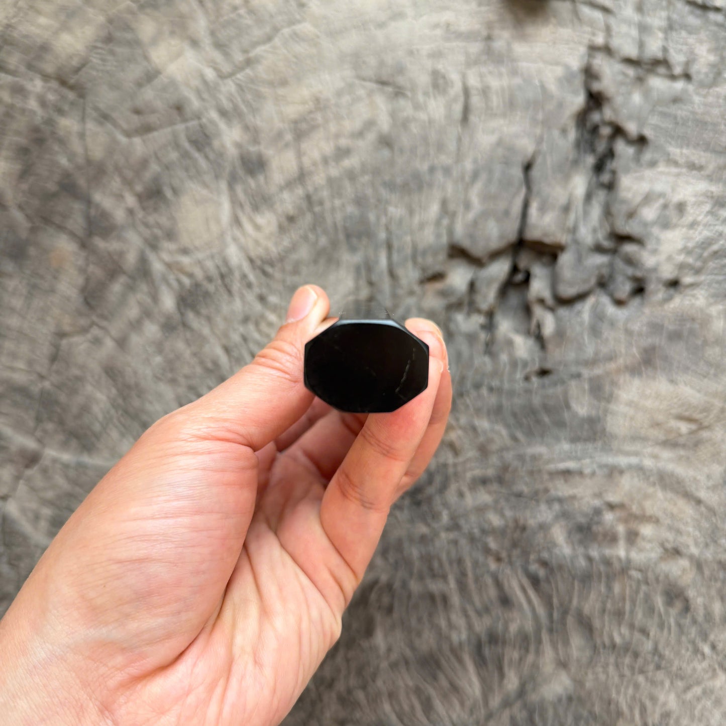 I - 3 Ebony Wa handle, Marble horn, Slim Shape -  140 mm