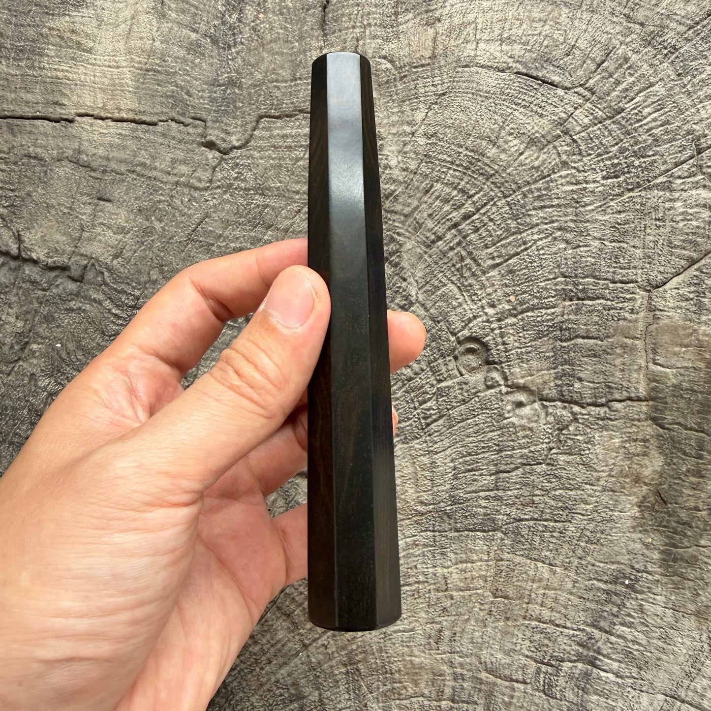 I - 23 Mun Ebony wood wa handle, Mono, Slim head - 140mm