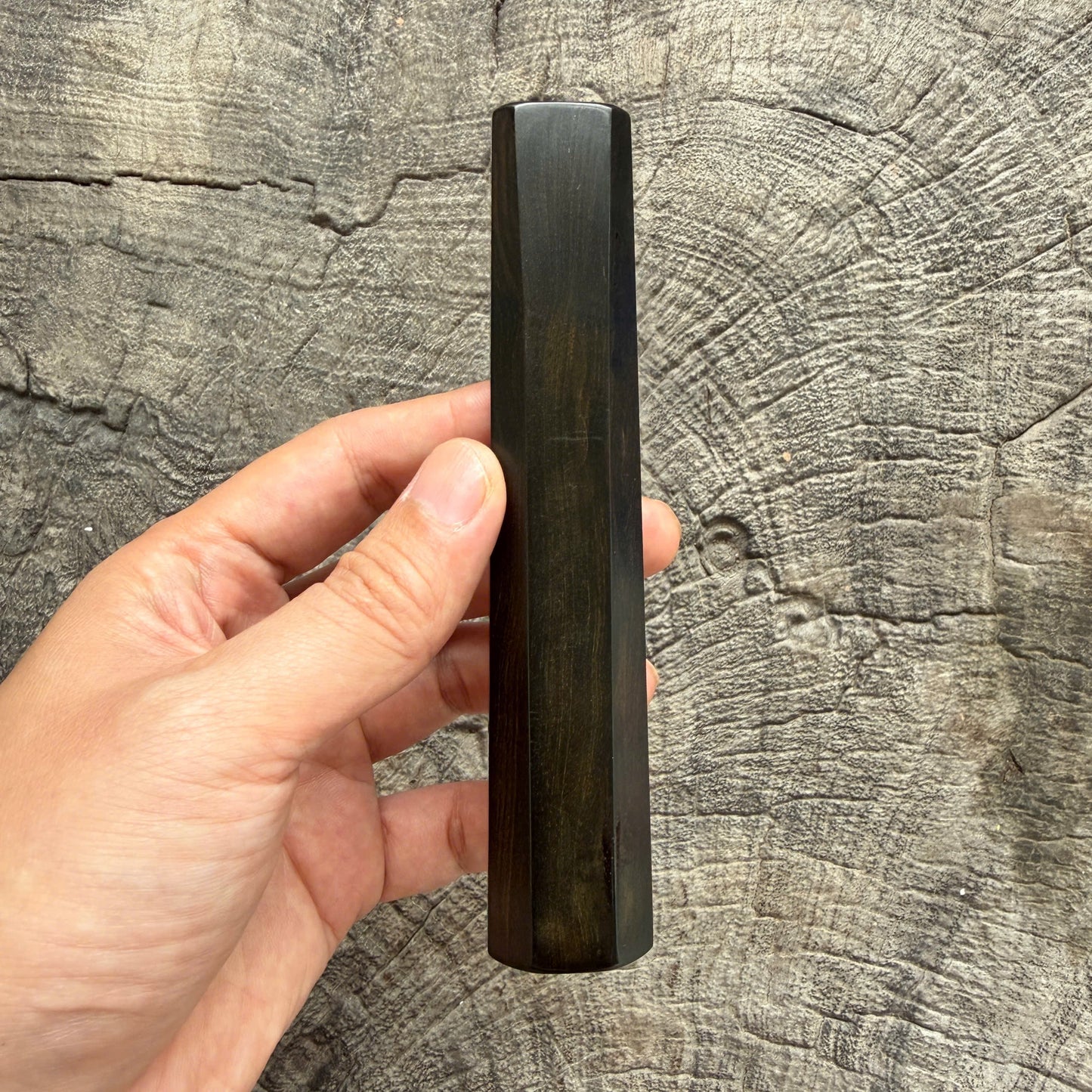 I - 23 Mun Ebony wood wa handle, Mono, Slim head - 140mm