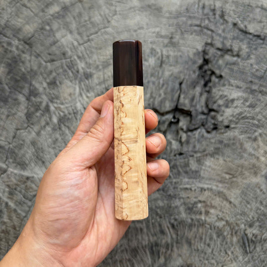 I- 5 Karelian Birch  Wa handle Wa handle, Chocolate Horn Ferrule, 135mm handle