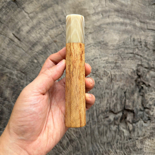 I - Special Huanghuali wood  Wa handle, Ivory horn ferrule, 145 mm handle