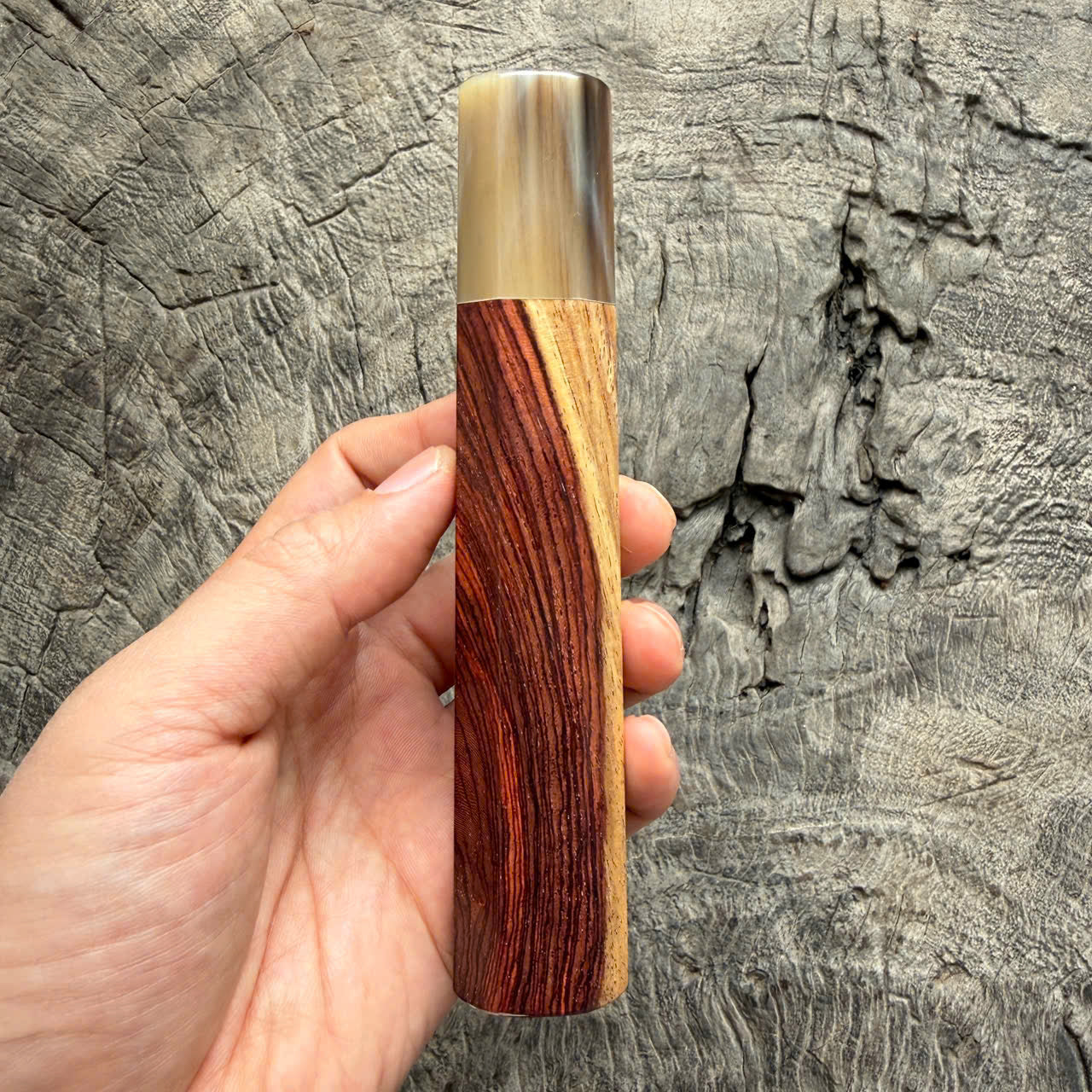 I -6 Two tone Rosewood Wa handle,  White horn Ferrule - 145 mm