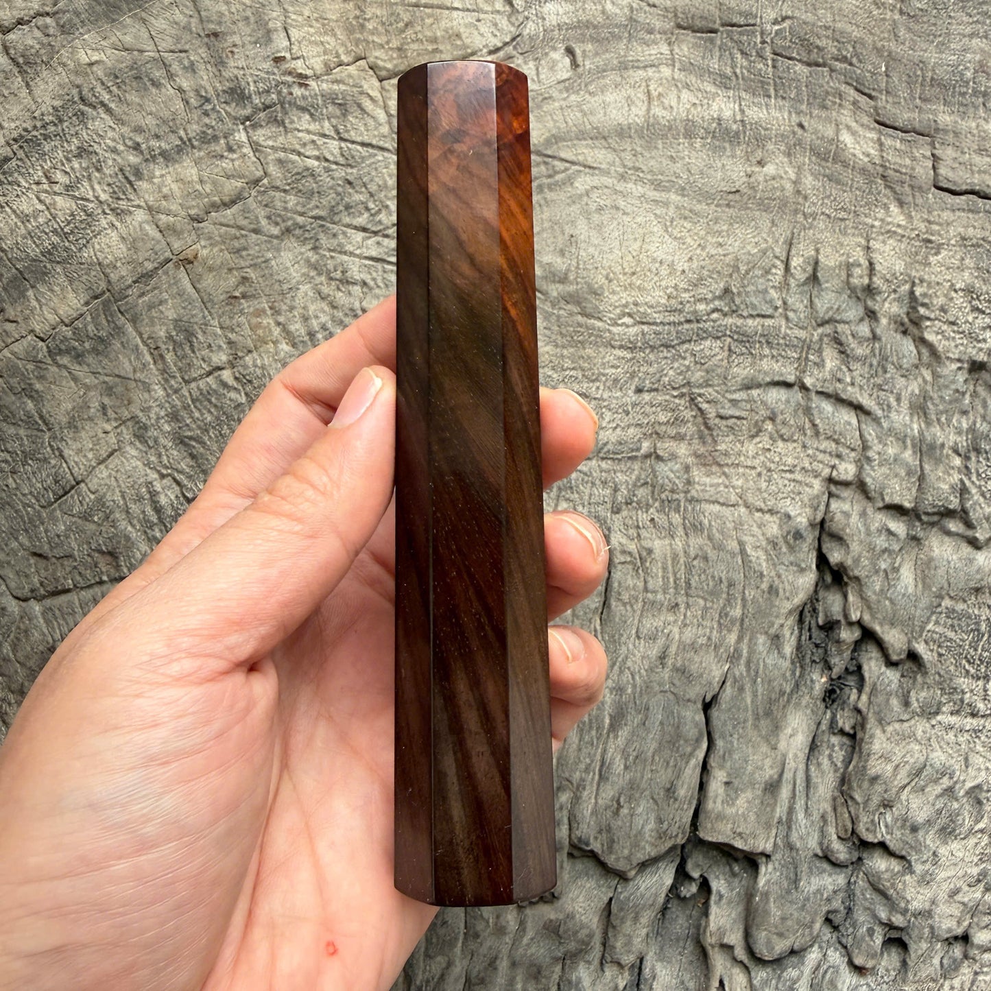 I - 24 Curly Siamese Rosewwood Wa handle , Mono - 140mm