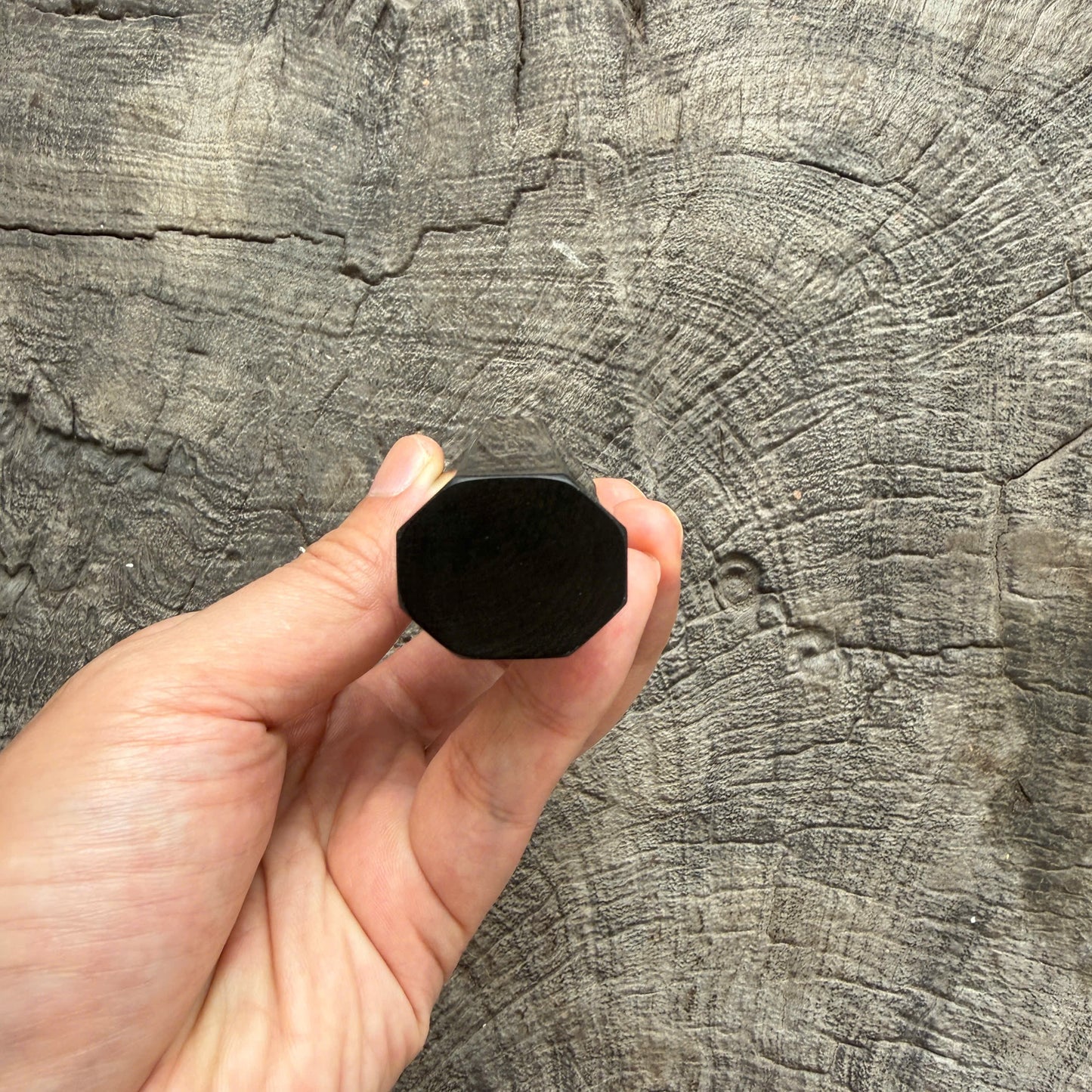 I - 3 Ebony Wa handle, Curly Red Siamese Rosewood ferrule- 140mm