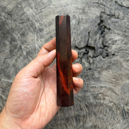 I- Cool Siamese Rosewood Burl Wa handle, Mono, 135mm handle, Slim Version